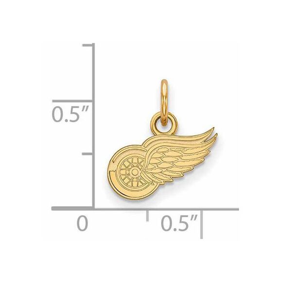 14k Yellow Gold NHL Detroit Red Wings XS (Tiny) Charm or Pendant - Picture 2 of 4